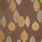 Chocolate - Brown Abstract Geometric,leaves Upholstery Fabric 54 Inches"